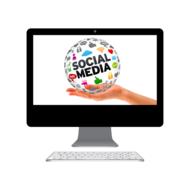 social media technology ball hand