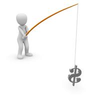 clipart of fisherman catches dollar
