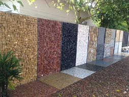 decorative crushed Stone wall