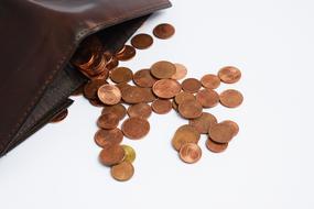 Wallet Coins red Euro