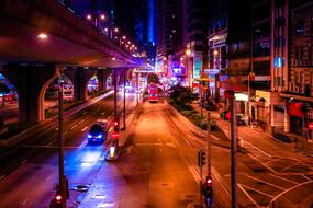 Night street City red light