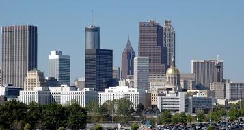 modern city at summer, usa, Georgia, Atlanta