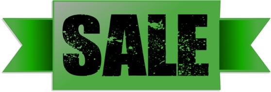 green banner sale black drawing