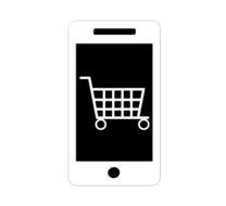 phone shopping cart drawing