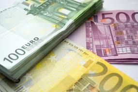 Money Euro 100 and Eur 200 and 500