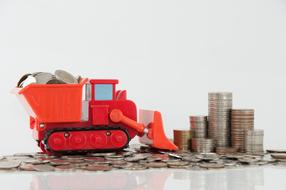 Money Coin car track red