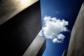 Abstract Architecture and white cloud