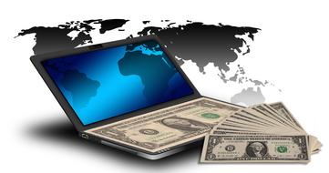 dollar money internet banner drawing