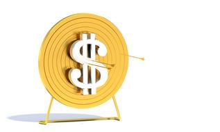 Arrow circle Target dollar