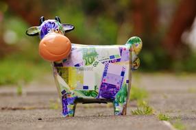 Cow Save euro Money ceramic