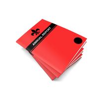 red brochure for annual report