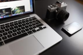 Macbook keyboard and camera