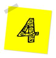 four number yellow note
