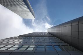 modern Architecture, low angle view of Futuristic facades