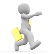 3d man with gold bag