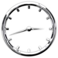 silver wall clock