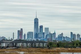 distant view of world trade center in NY, US