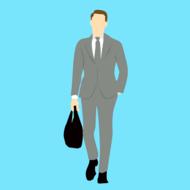 nice man walking drawing