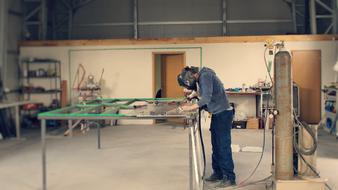 welder in a workshop