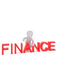 white male 3d model red finance drawing