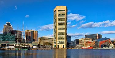 downtown at inner harbor, City skyline, usa, maryland, baltimore