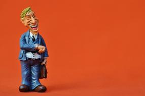 Time Is Money Businessman clay fig