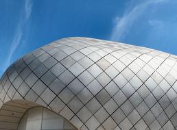 white facade Building blue sky