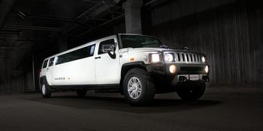 white Limousine Luxury on dark