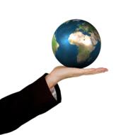 business globe world hand