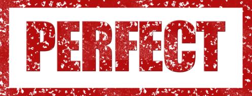 perfect stamp banner red