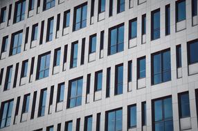 modern architecture with glass facade close up