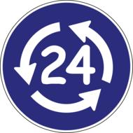 opening time 24 sign drawing