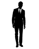 man in tie suit, businessman, silhouette