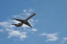 commercial airplane in the sky