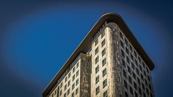 Hotel Valencia at blue sky background