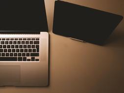 Computer and Gadget on desk