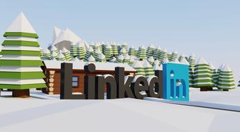 linkedin social logo drawing