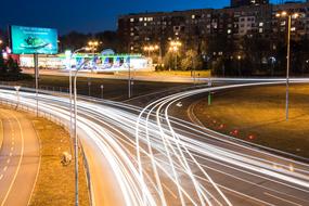 City light Night traffic