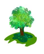 digital green tree for logo