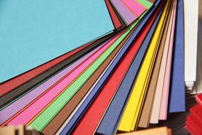 variety of colored paper