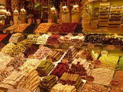 sweets market in istanbul