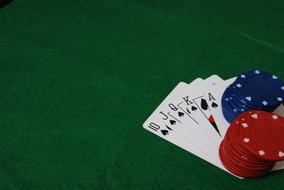 Poker Game Cards and casino chips