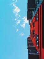 red apartment building