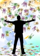 profit wealth businessmen drawing