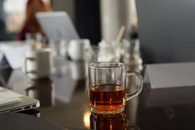 glass cup of tea