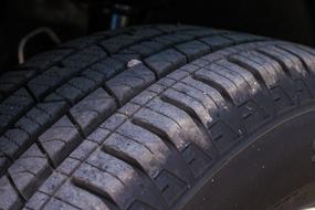 black car tire