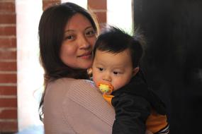 Company Mother and kid