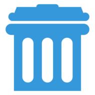 Blue sign of a contact icon at white background