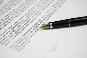 Document Agreement text pen