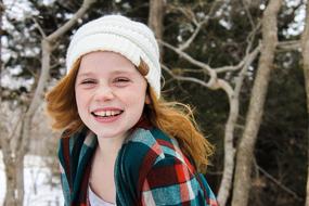 portrait of Girl Laughing Smile